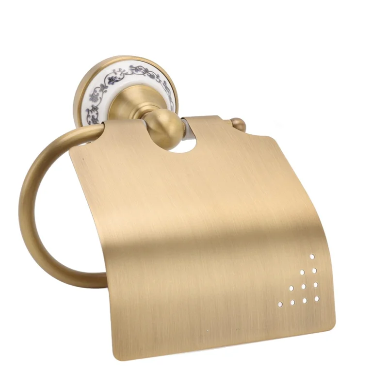

2025 трендовый держатель для туалетной бумаги, винтажный держатель для туалетной бумаги, металлический держатель для бумажных полотенец, стойка с фарфоровым украшением, настенный монтаж