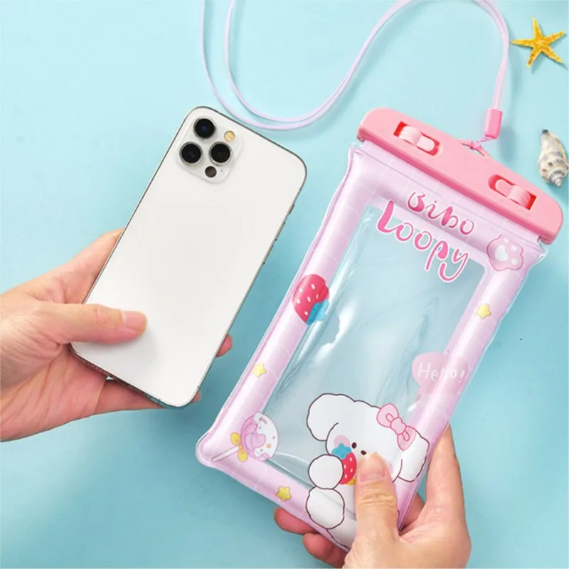 Sanrio Waterproof Phone Case Swimming Water Proof Bag Cartoon Universal Underwater Phone Protector Pouch Touch screen PVC Cover