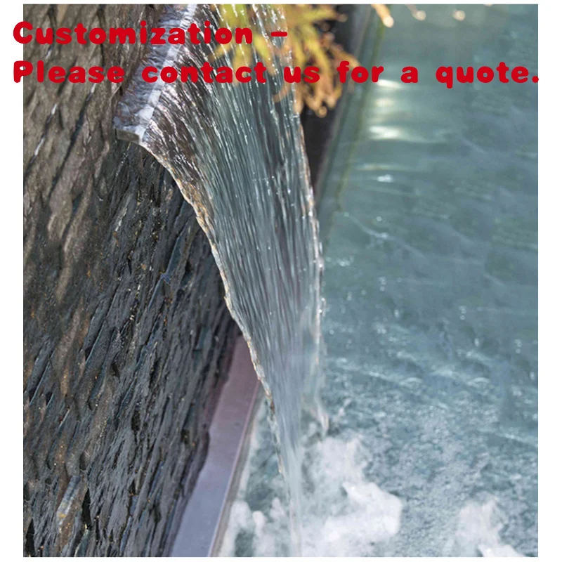custom.Best Selling Indoor/Outdoor Acrylic Garden Wall Curtain Sheer Descent Pool Waterfall with LED Lights Top Rated Pool