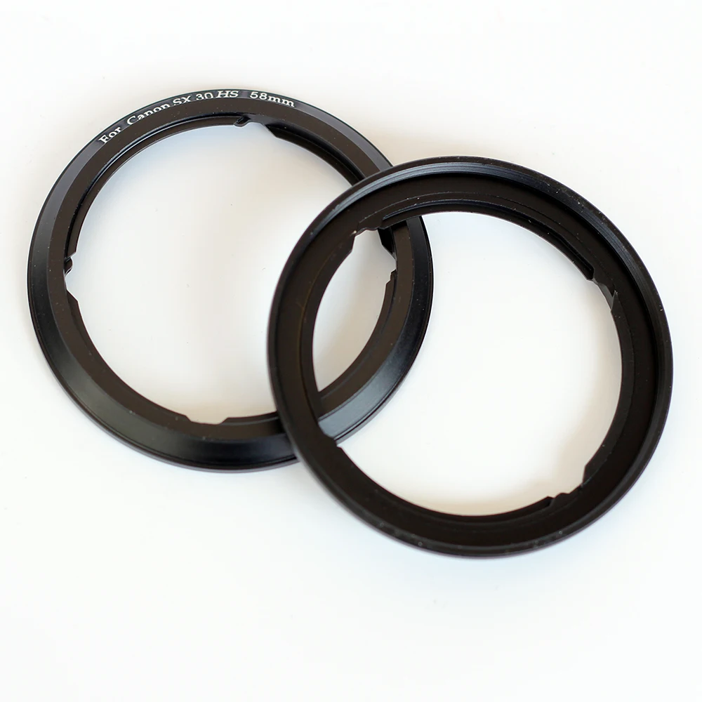 Canon PowerShot SX30 HS 마운트 렌즈 후드 58mm 필터 용 카메라 렌즈 어댑터 링 SX30 ~ 58mm FA-DC58A