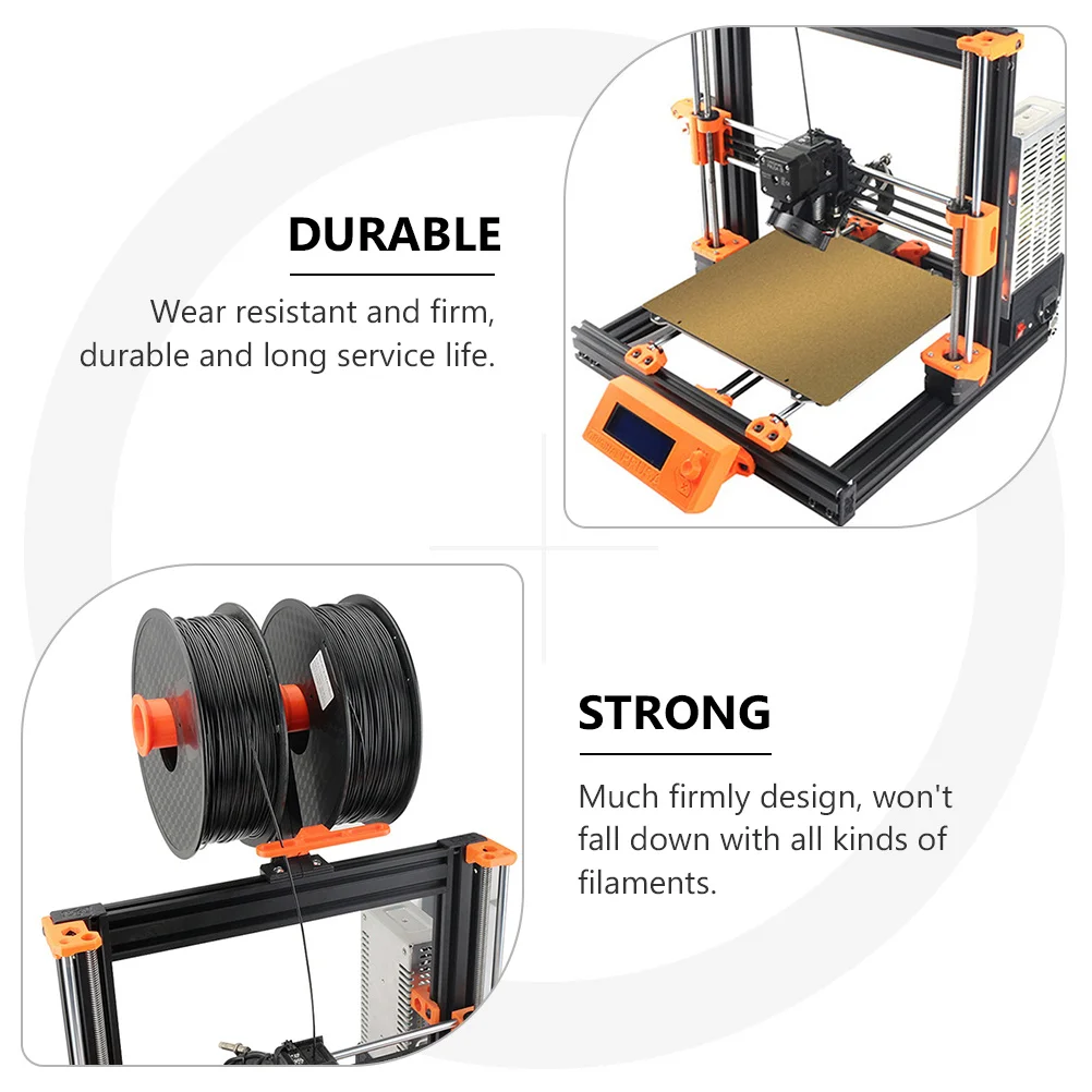 1Set 3D Printer Filament Holder Universal Durable Plastic Filament Spool Rack Adjustable Smooth Sliding Support for Petg
