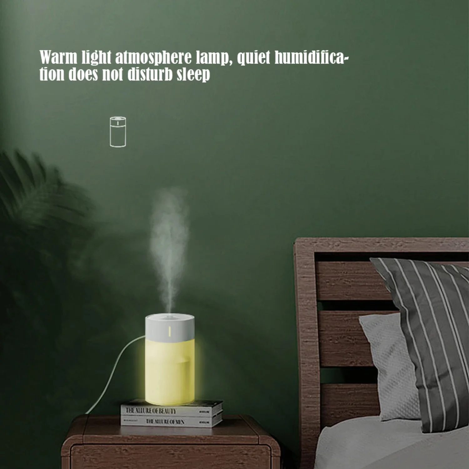 แบบพกพา 260ml Mini Air Humidifier น้ํามัน Diffuser USB Cool Mist Sprayer ที่มีสีสัน Night Light รถ