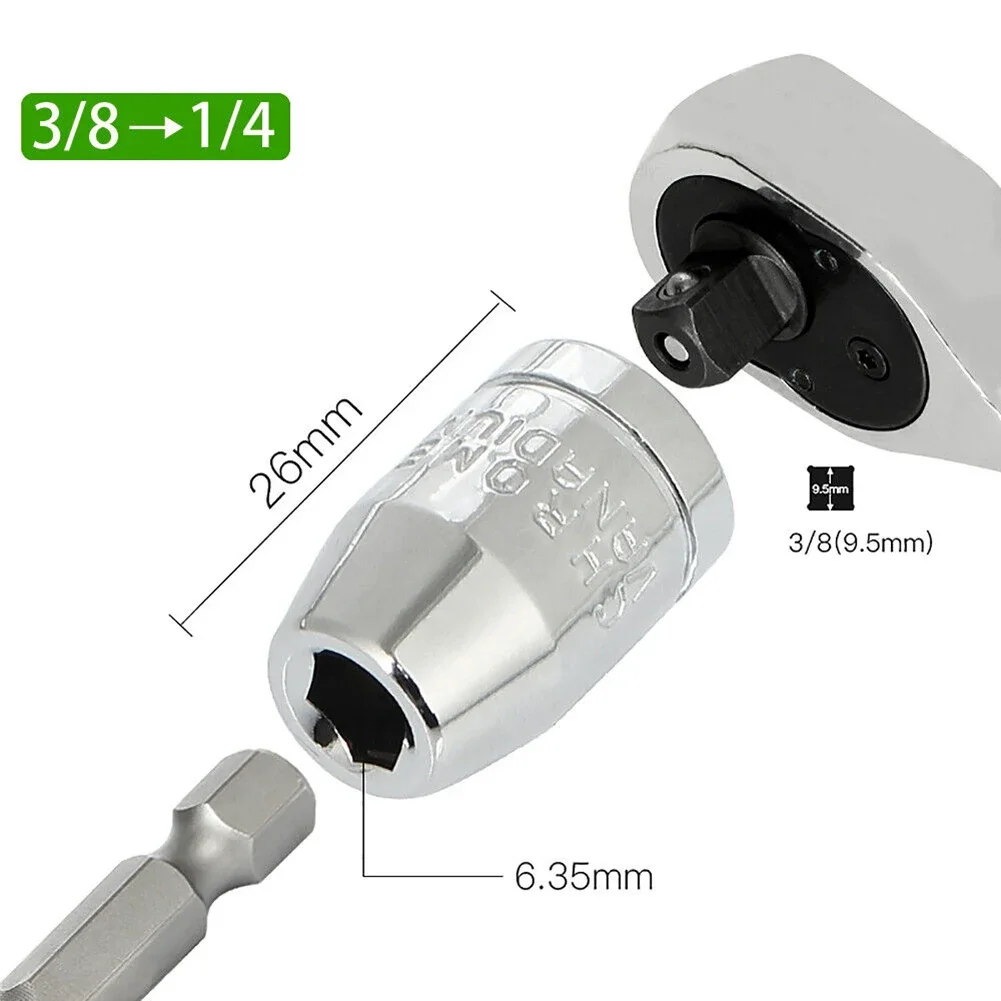 8 Types 1pc Impact Socket Adapter 1/2 To 1/4 1/4 3/8 Square Nut Quick Wrench Ratchet Adapter Converter Hexagon Socket Tool Parts