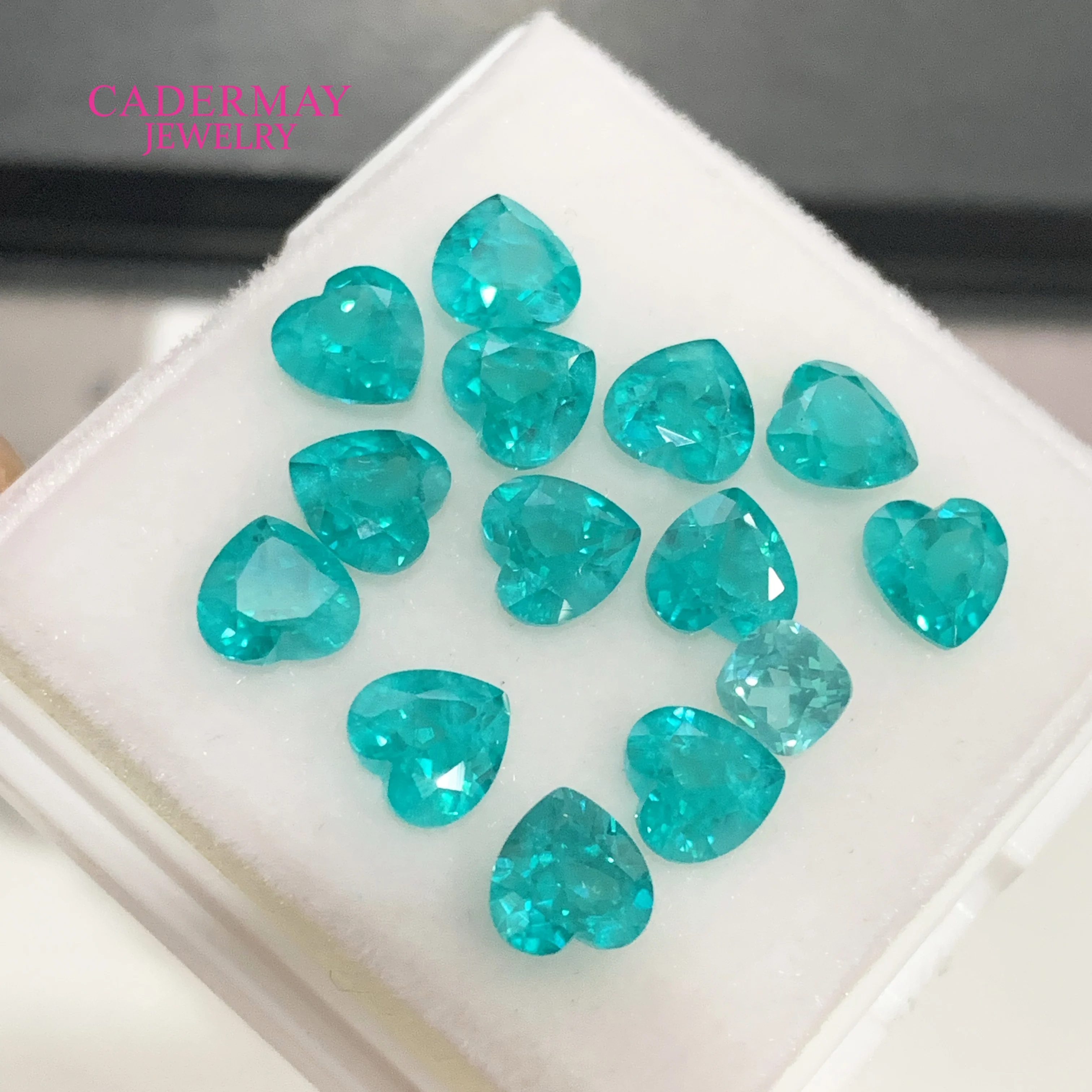 

Paraiba Yttrium алюминиевый гранат YAG свободный драгоценный камень 6 мм 8 мм в форме сердца синтетические Paraiba свободные камни для изготовления ювелирных изделий
