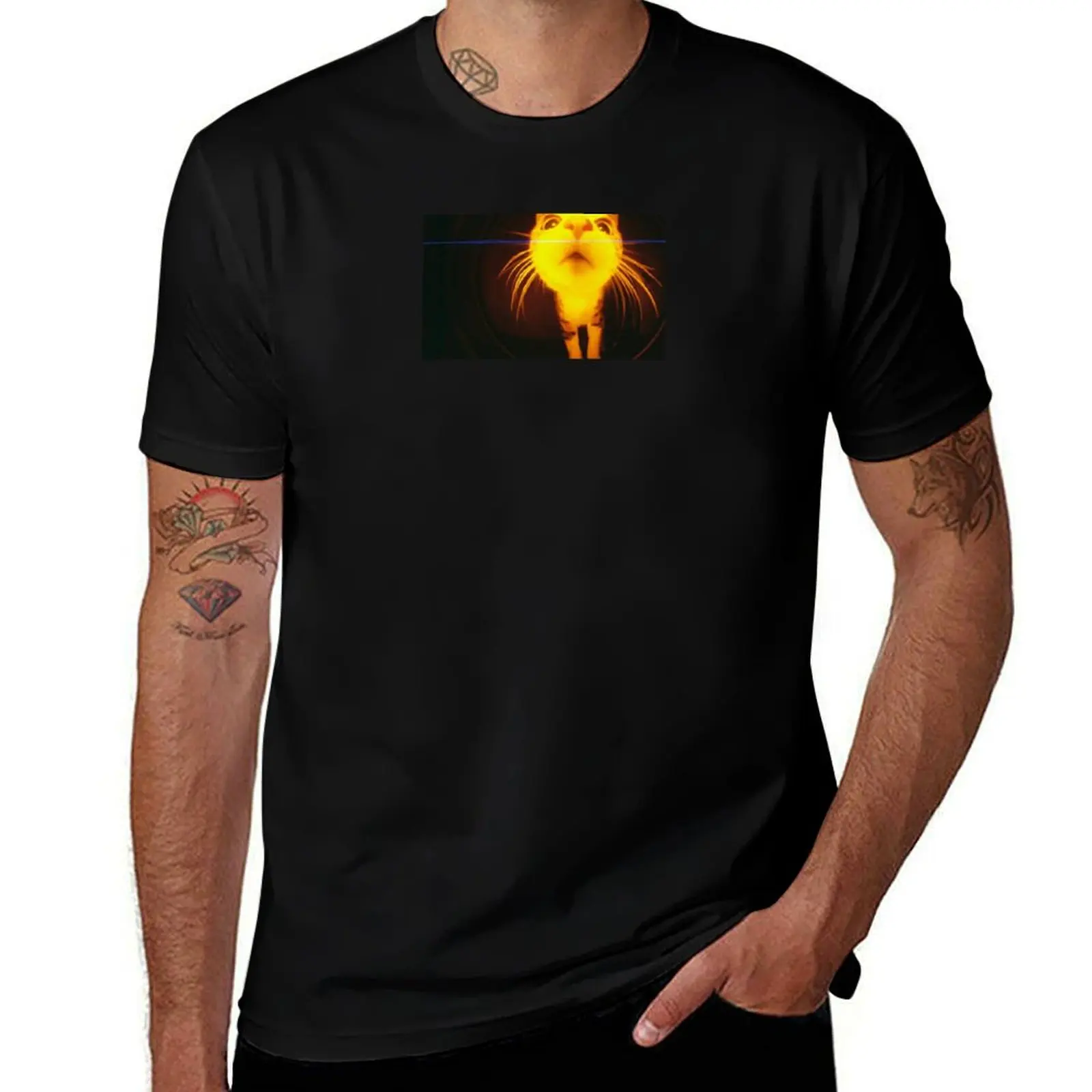 

cyber kitty T-Shirt Anime t-shirt animal prinfor boys designer shirts anime shirt men t shirts