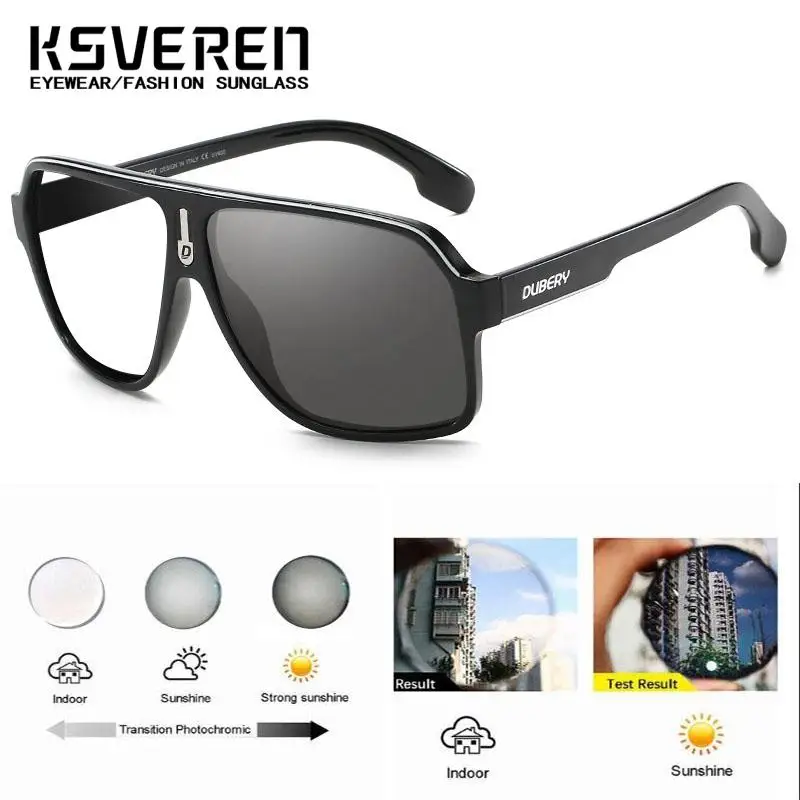 نظارات قصر النظر بإطار كبير فوتوكروميك للرجال بعدسات شفافة نظارات طبية متغيرة الألوان في الهواء الطلق نظارات قصر النظر #3