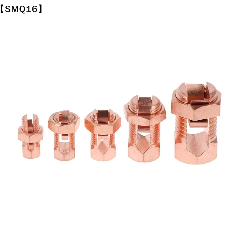 New TJ Series T/J-10/16/25/35 T/J-50-70 Split Bolt Connector Sturdy Durable Copper Bolt Clamp Split Bolt【SMQ】