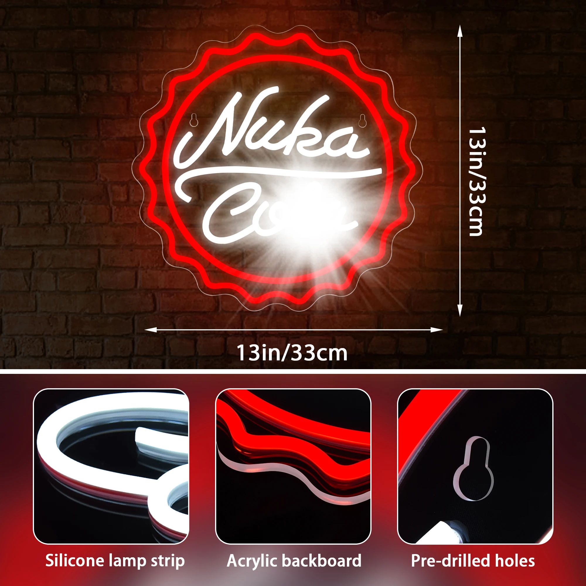 Cola ป้ายนีออนเกมป้ายนีออนสําหรับตกแต่งเกมป้ายนีออนสําหรับตกแต่งห้อง Man Cave Bar Wall Art ห้องเกมของขวัญวันเกิด