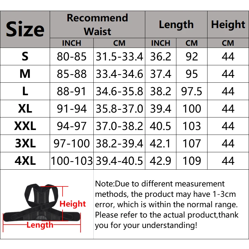 YBFDO Men Adjustable Back Belt Body Shaper Posture Corrector Shoulder Lumbar Brace Spine Support Adult Posture Correction Corset