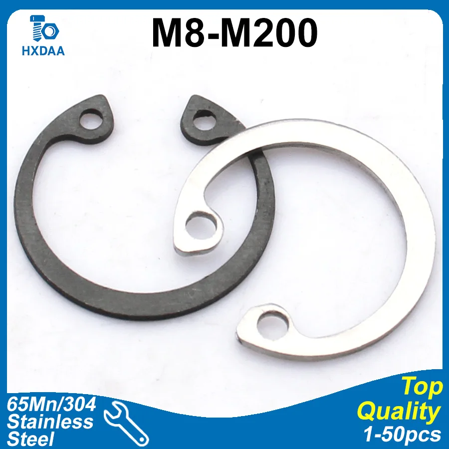 304 Stainless Steel/65Mn Steel Metric Retaining Rings GB/T893 C-Type Internal Circlip for Holes M8 M9 M10 M12 M13 M14 M15