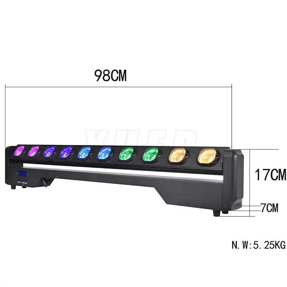YUER LED 10x30W RGBW 4w1 Moving Bar Light Beam Strobe Effect Strobe Horse Racing DMX RDM Control For Concert Club Stage Lights