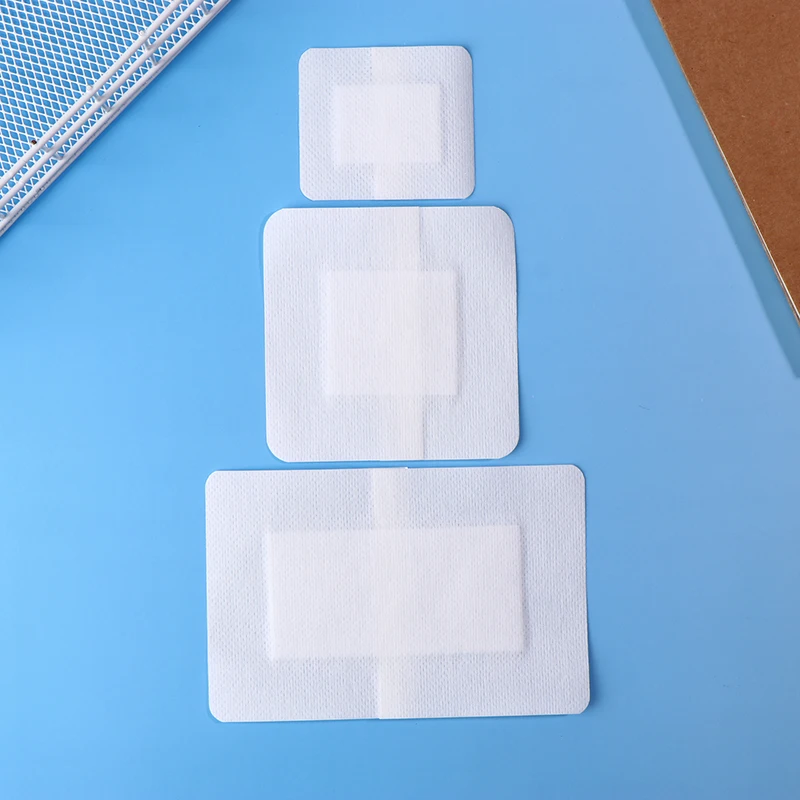 10Pcs Self Adhesive Wound Dressings Breathable Gauze Pads Non-woven Elastic Tape For Outdoor Care