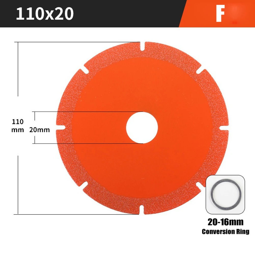 Manganese Steel + Emery Cutting Discs GrindingWheel Ceramic Diamond Tile Cutting Disc 100×20×1mm Grinding Tool