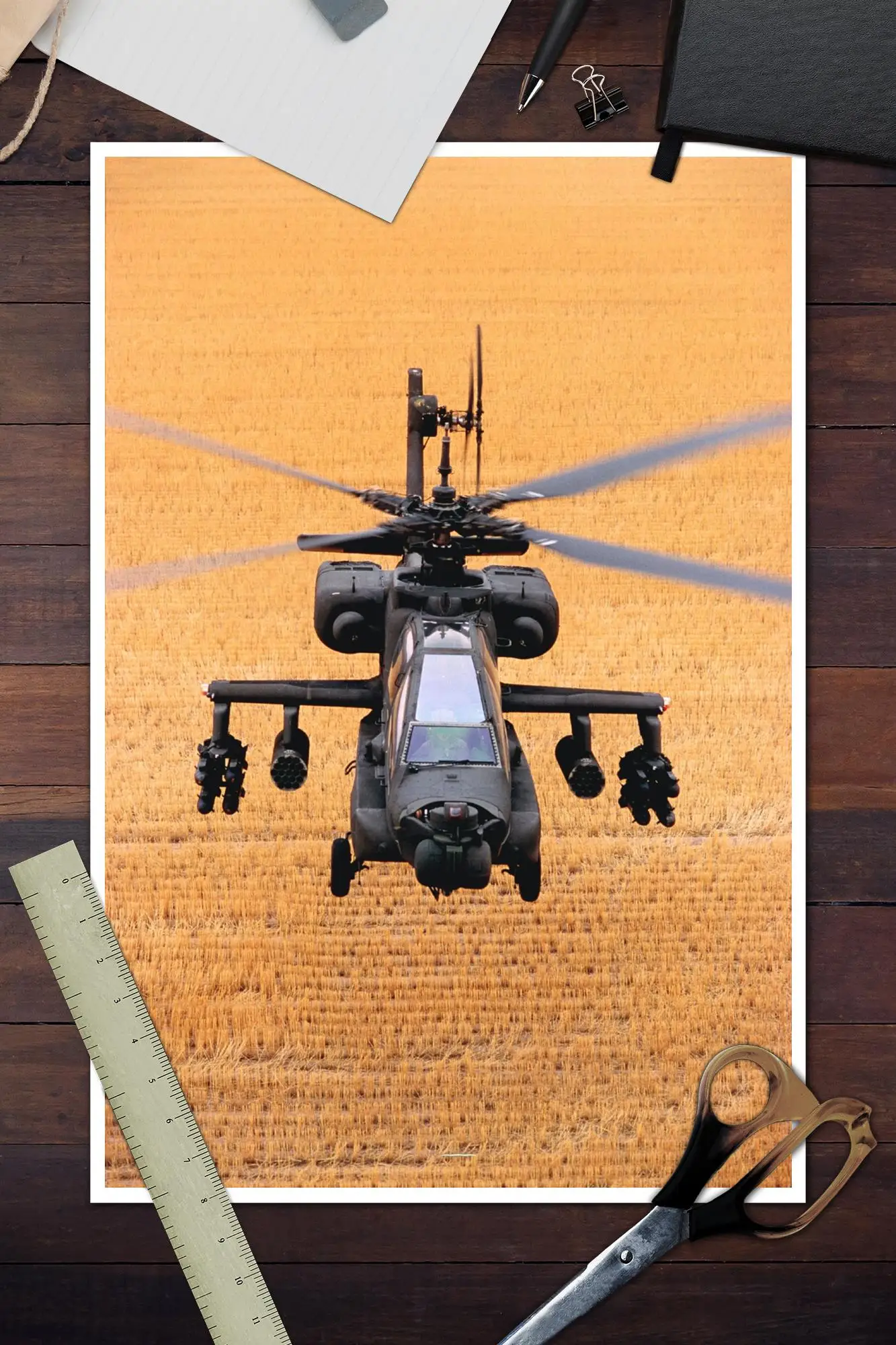 Apache helicóptero lutador pôster de arte em tela e arte de parede, impressão de imagem, família moderna, decoração de quarto, pôsteres