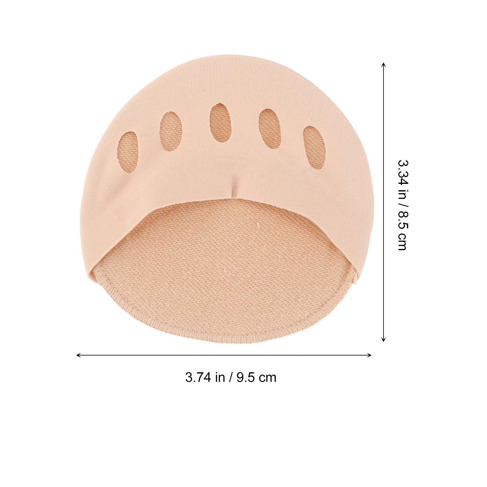 

2 Pairs Half-soles Forefeet Invisible Five-finger Socks Toe Socks Forefoot Support Pad ( Skin Color)