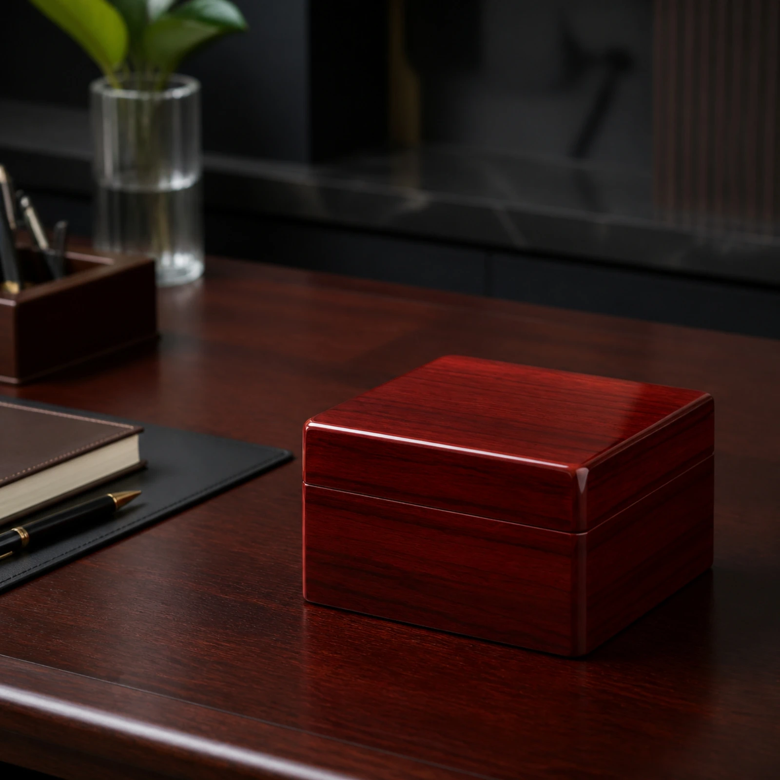 Watch and Jewelry Presentation Box Hinged Jewelry Storage Box with Padded Watch Holder Lacquered Elegant