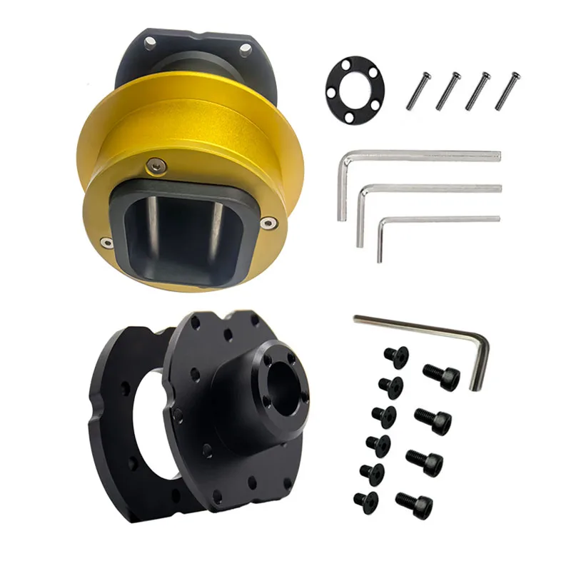 

Новейший быстросъемный адаптер QR2 Pro с боковым колесом и новейший адаптер для модернизации старых рулевых колес Fanatec от QR1 до QR2.