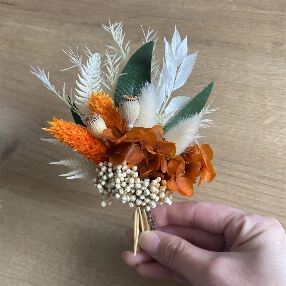 Home Wedding Centerpieces Decoration Mini Natural Bouquet Dried Flower Bridal Bouquet Holiday Gift Birthday Cake Table Decor