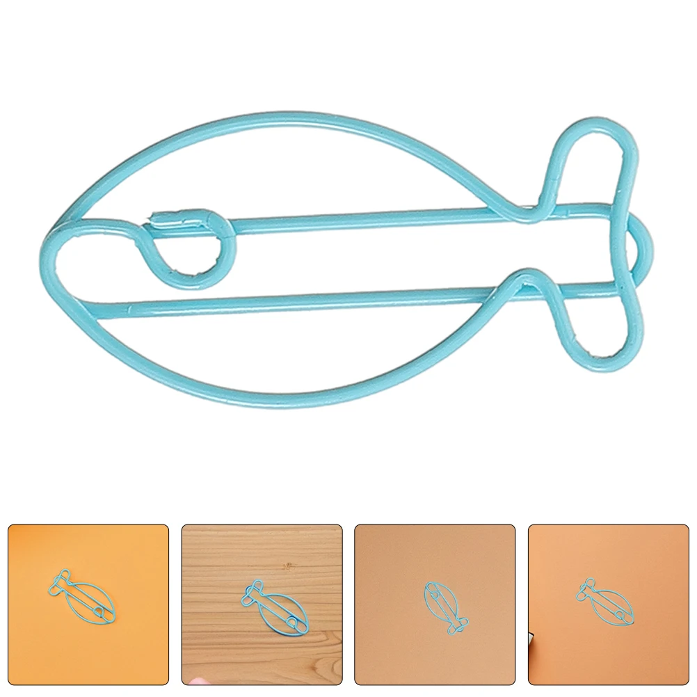 

60Pcs Fish Paper Clips Metal Creative Cute Animal Clips for Office School Home File Organization Decorative Paperclip Set