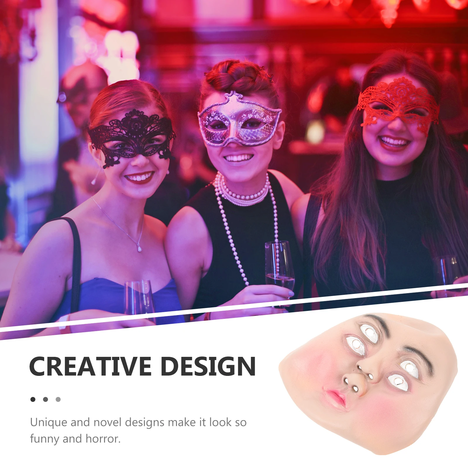 

Horror mask Halloween Props Make up Scary Women Face Creepy Masks for Adults