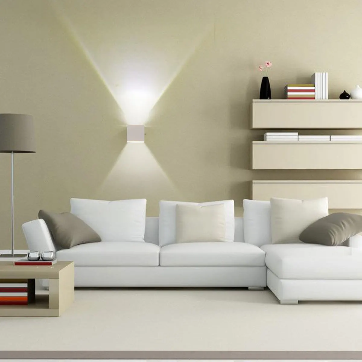 مصباح جداري LED مربع حديث وبسيط ومتين وخفيف الوزن لغرفة المعيشة وغرفة النوم والحمام والمكتب وديكور الجدار #5