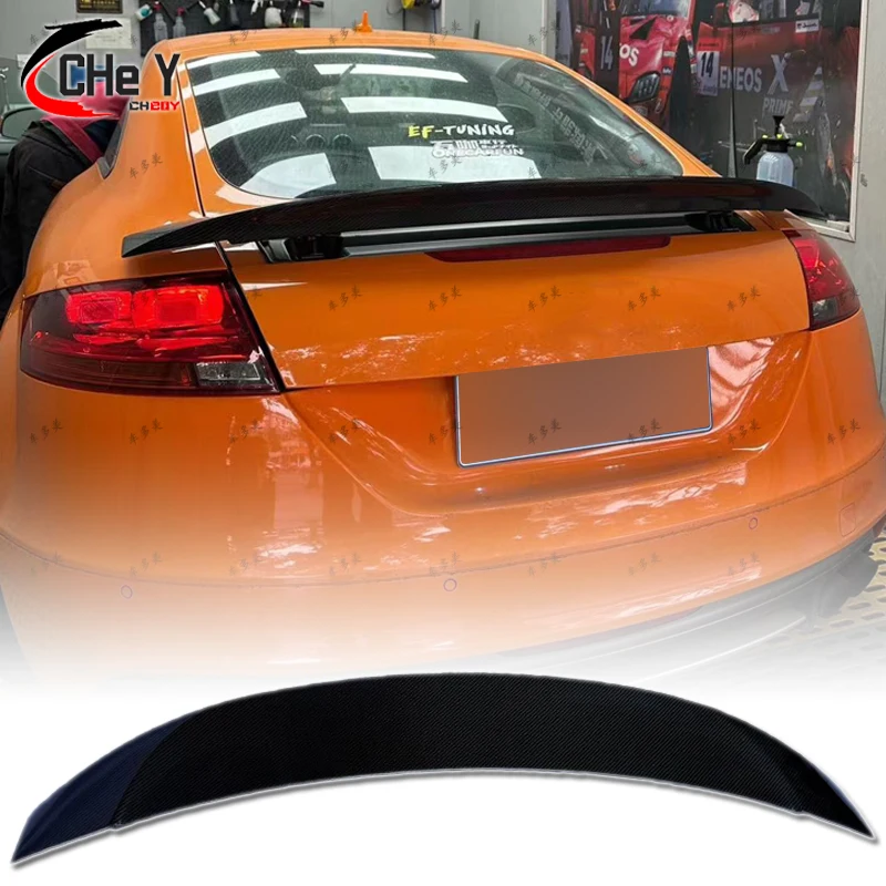 Rear Trunk Spoiler Wing for Audi TT 8J MK2 TTS TT RS Coupe Convertible 2 Door 2008-2014 Rear Trunk Spoiler Wing Lip Carbon Fiber