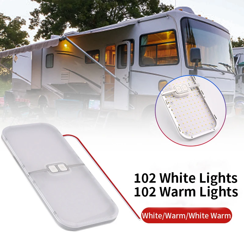 الملحقات RV الداخلية صمام ثنائي باعث للضوء القراءة الخفيفة مع مفتاح 3 ألوان قابل للتعديل، مناسبة للتخييم RV شاحنة التخييم