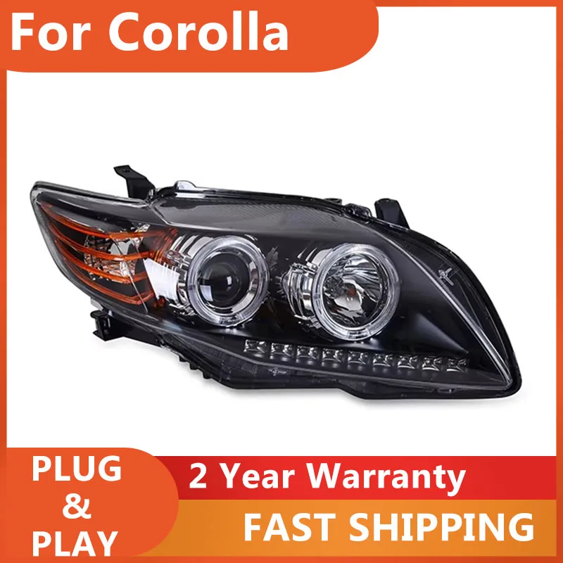 Car Styling for Toyota Corolla Headlights 2008-2010 Altis Head Light DRL Turn Signal Low High Beam Projector Lens