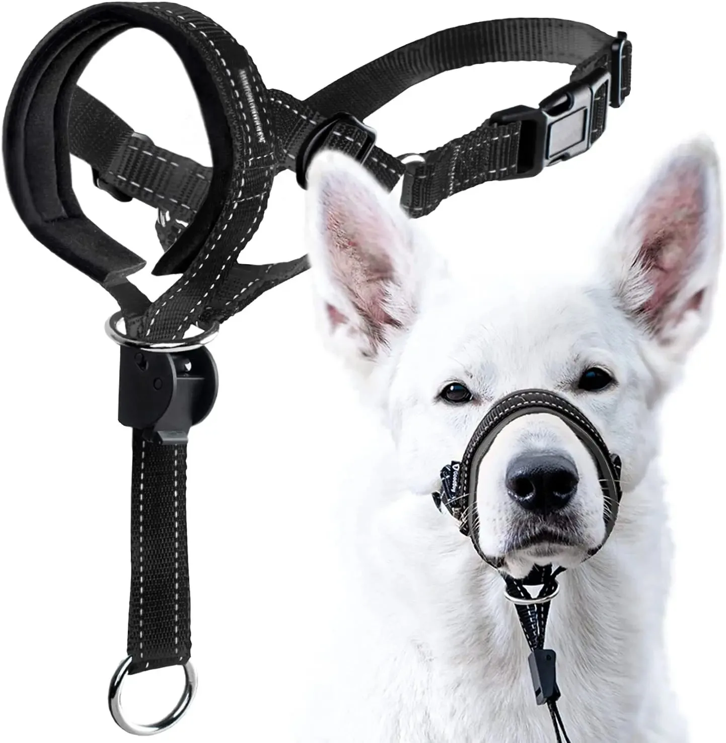 

Dog Muzzles Anti Adjustable Nose Mouth Set Training Lead Rope Guide Control Easy To Fit Dog Accessories dog harness