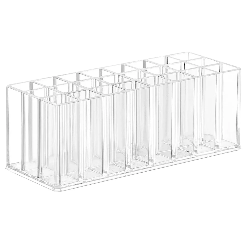 

Lipstick Storage Box Desktop Rack Makeup Brush Stand Gloss Acrylic Transparent Household Holder Travel