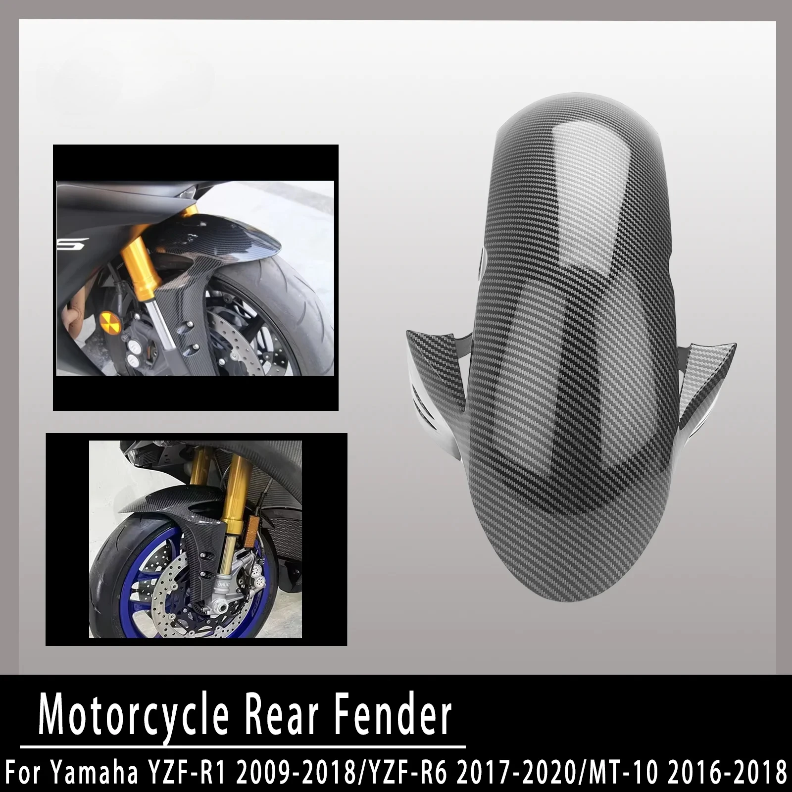 

Guardabarros lantero motocicleta para YAMAHA YZF R1 R6 MT-10, protector contra salpicaduras lantero motocicleta a prueba golp