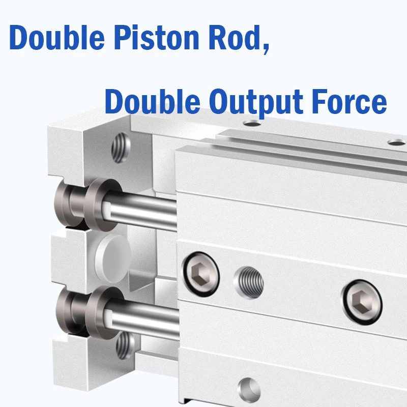 High Strength HLS Guide Rail Precision Small Pneumatic Slide Cylinder 6/8/12/16/20/25magnetic Straight Line
