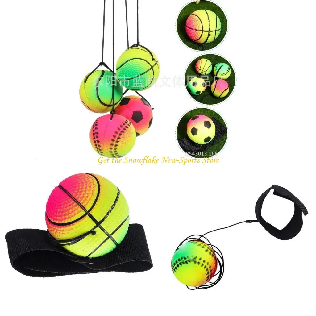 

Возврат запястья, мяч для рук, резиновый мяч для отскока с веревкой, игрушка для снятия стресса для повышения силы захвата и снижения тревоги