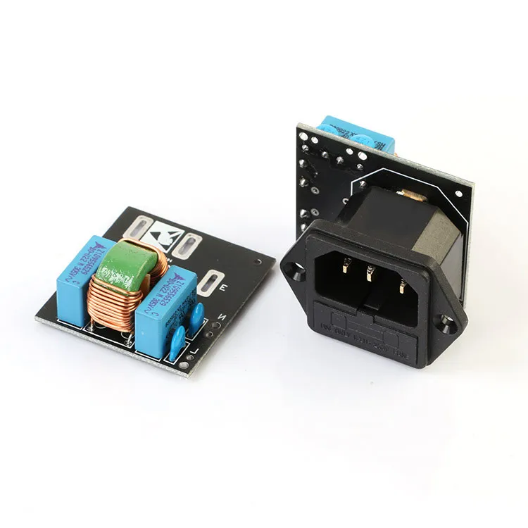 HiFi EMI Power Filter Board Socket Tail Plug For Speaker Power Amplifier / Preamplifier / DAC / LPS