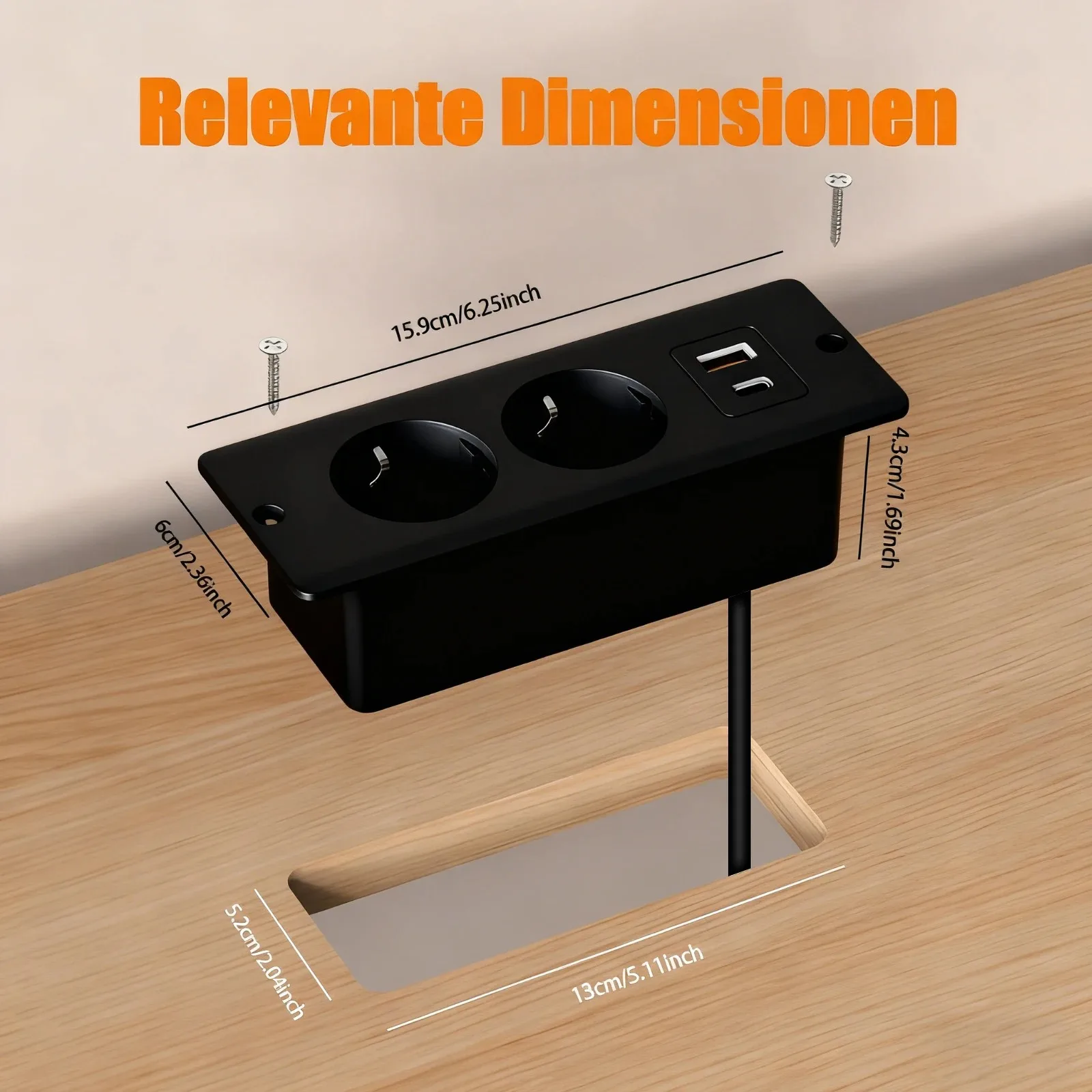 

Европейский сетевой удлинитель с 2/3 розетками переменного тока, 1/2 USB-портами и 1 портом Type-C для зарядки, удлинительный кабель 2 метра