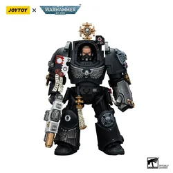 【Accessories】JOYTOY Warhammer 40K 1/18 Action Figure Iron Hands Captain in Terminator Armour Model Toy 3.75inch