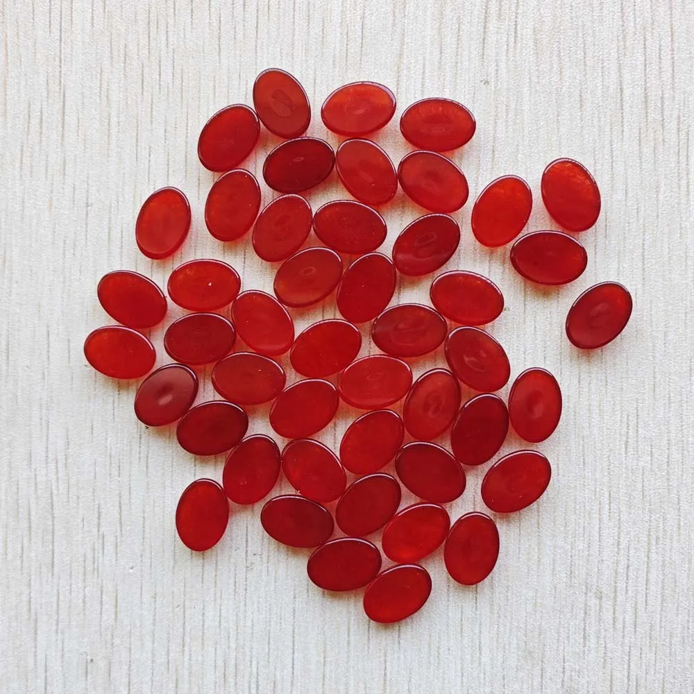 Wholesale 50pcs/lot Fashion good quality red jade natural stone Oval CABOCHON beads 10x14mm for jewelry making free shipping