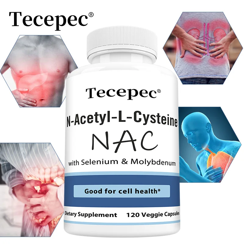 N-Acetyl-L-Cysteine - NAC Supplement, Selenium & Molybdenum, Liver, Respiratory, Gut, Immune & Cellular Health Support