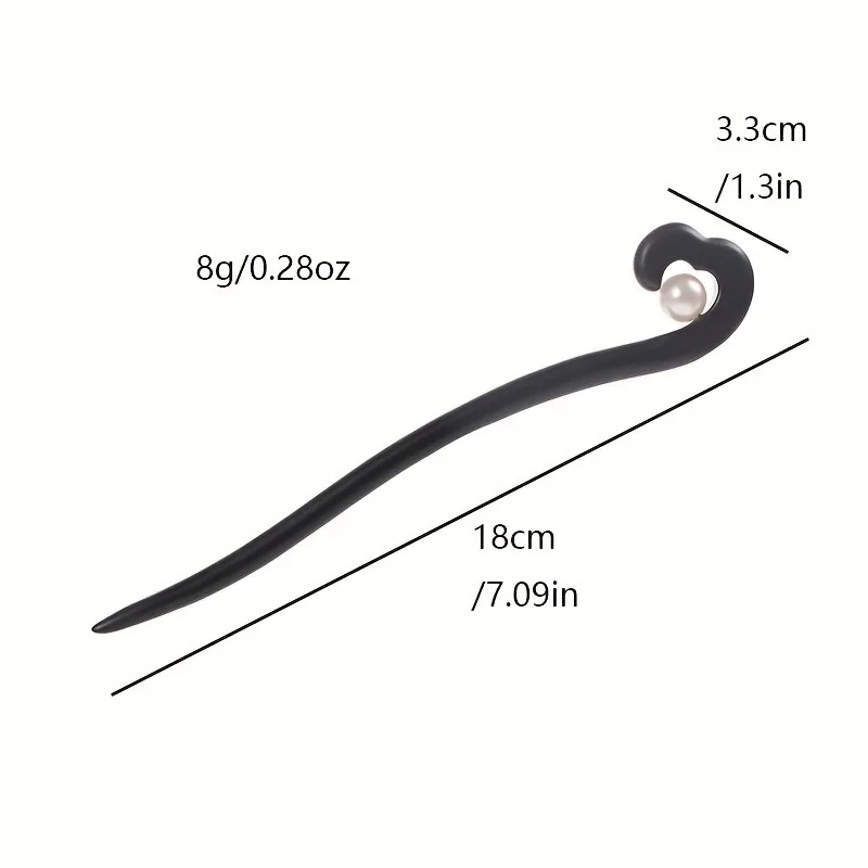 Einfache Holzperlen Modische Damen-Haaraccessoires, Holz-Haarnadel Geschenk für Mädchen, Elegante Haaraccessoires – Detail 5
