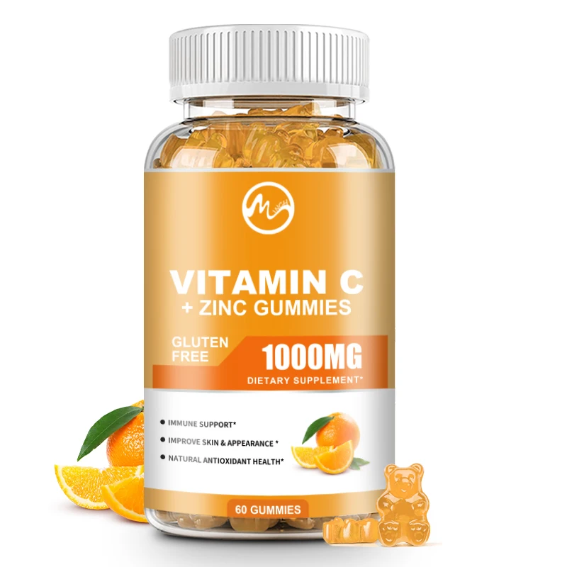 Minch Vitamin C gummies 1000 mg Nutritional Supplement Antioxidants Promote Skin Hair Nails and Immune Health