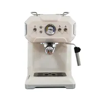 110-240V 1.5L 15-20Bar 850W New Retro Design Plastic Espresso Semi-Automatic Coffee Maker Machine With Milk Frother And Steamer