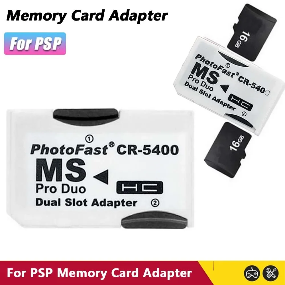 Memory SD Card Adapter to Memory Stick MS Pro Duo SD TF Flash Card for PSP 1000/2000/3000 Card Dual 2 Slot Adapter Convert