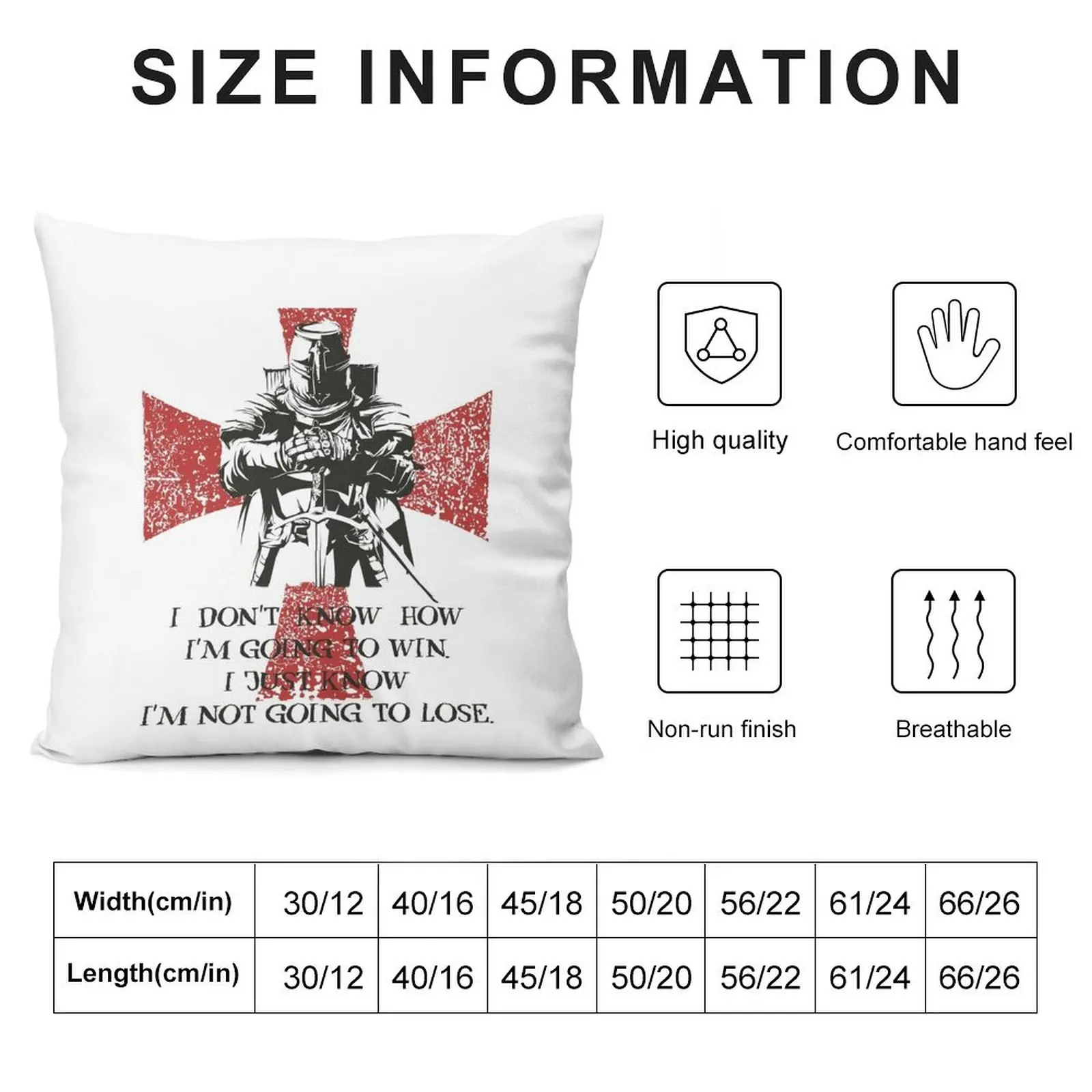 Templar Shield Cross Medieval Warrior Sword Knights Templar Armor Helmet Emblem Throw Pillow Decorative Cushion Cover pillow