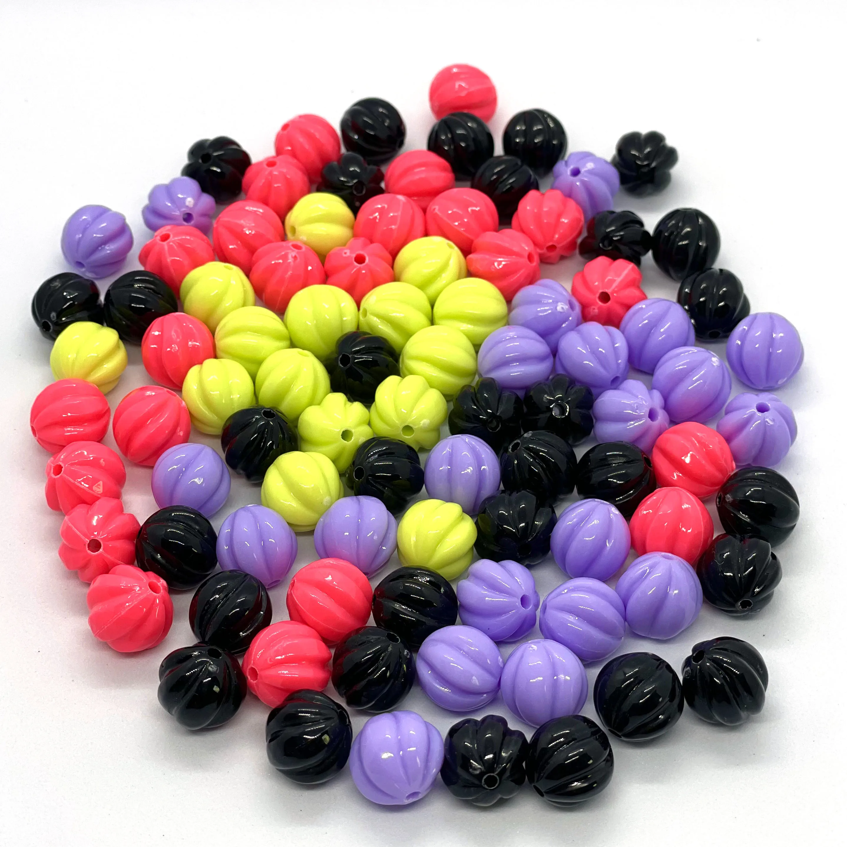 30Pcs Acrylic Candy Color Round Beads 11MM Pine Ball Gasket Beads Are Used To Make Necklace Bracelets And Jewelry Making Accesso