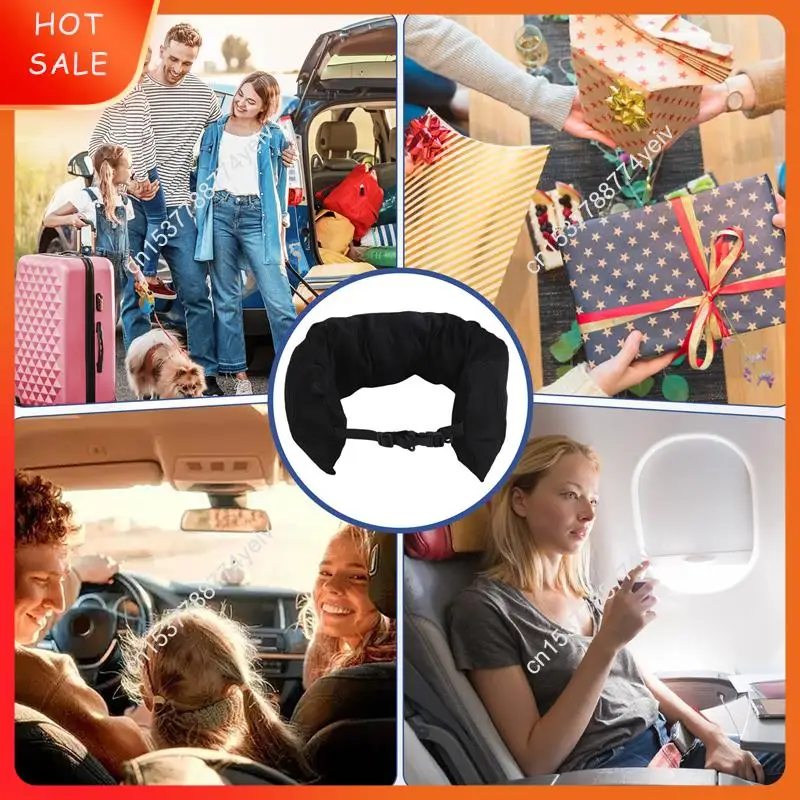 وسادة سفر للأمتعة الإضافية، وسادة رقبة قابلة للحشو أثناء السفر، حجم رقبة قابل للتعديل، يمكن أن تحمل أساسيات السفر A62X