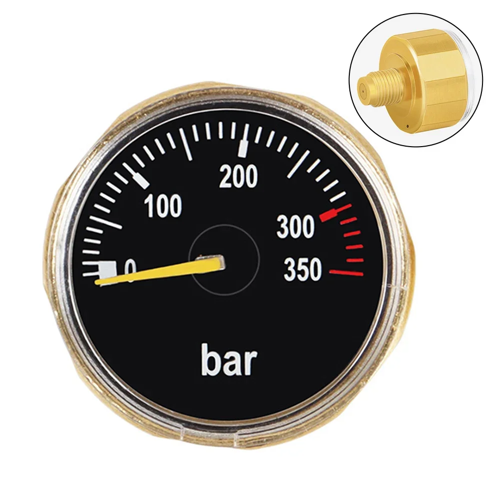 Scuba Diving Cylinder Pressure Gauge with Stable Performance and Brass Body Max Pressure 350bar Thread Options M10x1 or G1/8