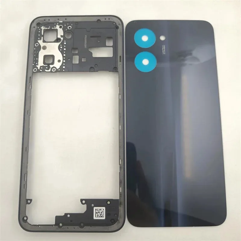 

For OPPO Realme C33 RMX3624 Phone Housing Middle FrameBattery Cover Back Panel Rear Housing Case