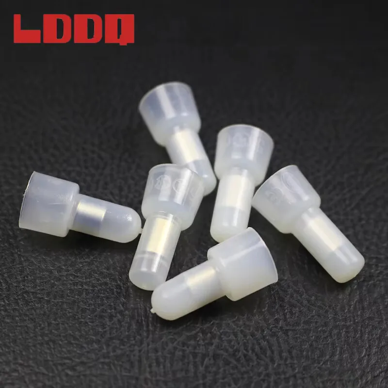 

LDDQ High Quality 100pcs Closed End Crimp Caps 12-10 AWG Wire Connectors Nylon Terminals Car Audio Wiring Cap Copper Core