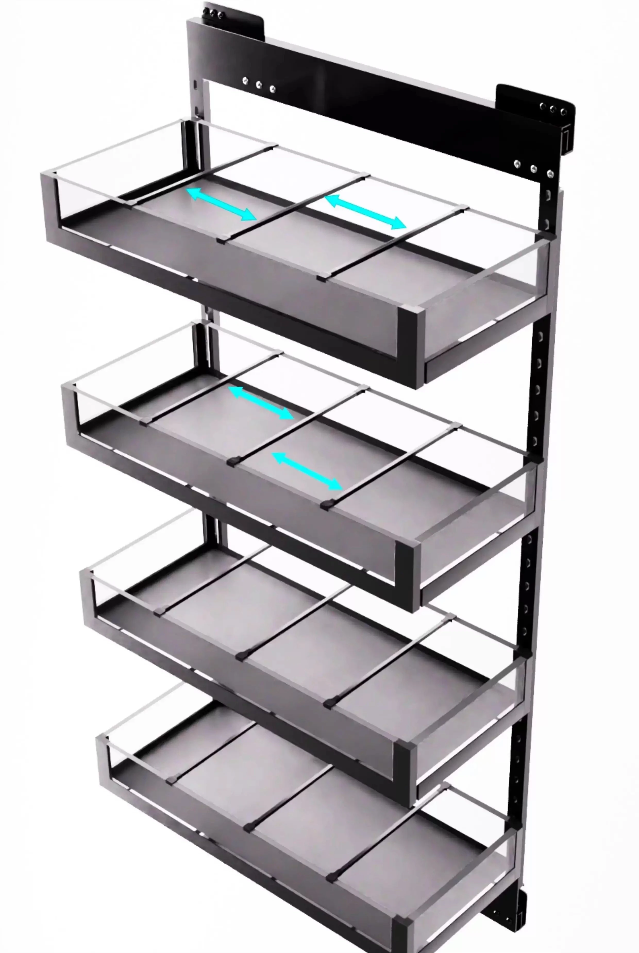 Bathroom Half wall pull basket Bathroom Extremely narrow cabinet Side mounted pull basket Drawer Shelf Dry area