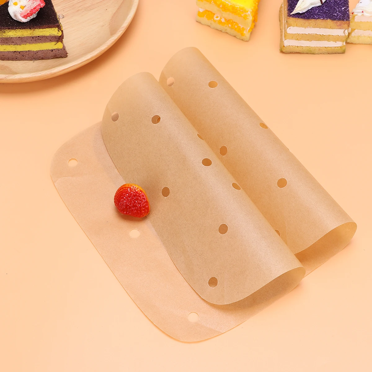 

100 Pcs High Temperature Resistant Oil Paper Oven Mat Air Fryer Cooking Non-Stick Grill